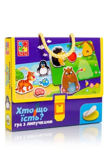 Развивающие игры с липучками Кто что кушает