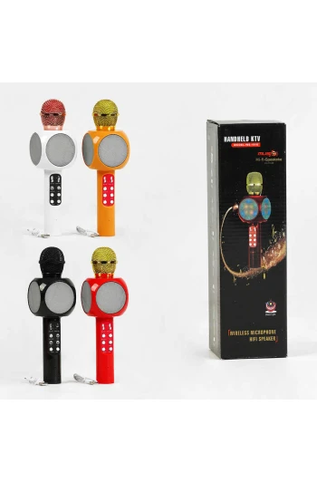 Музыкальные инструменты Микрофон USB, bluetooth, колонка, караоке, 4 вида