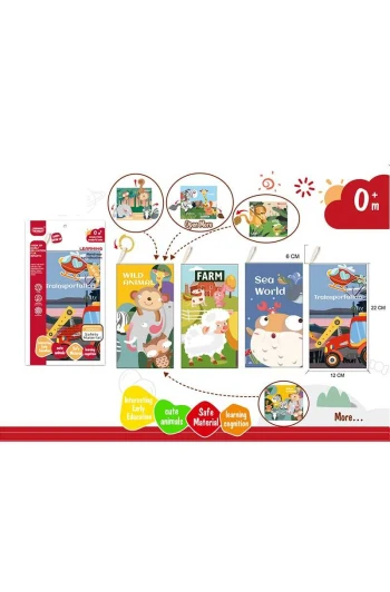 Інтерактивна іграшка книжечка, шелестить, пискавка, Свійські тварини